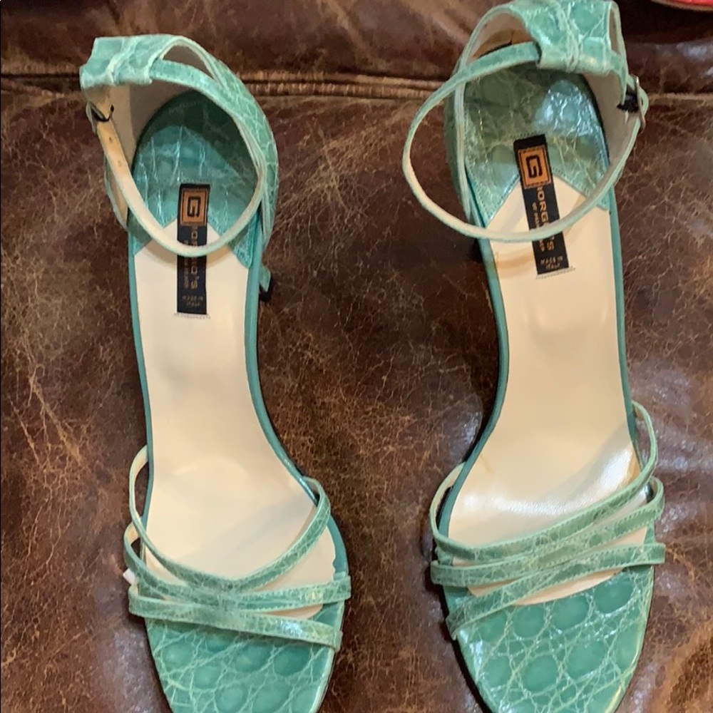 Genuine alligator made in Italy sandals